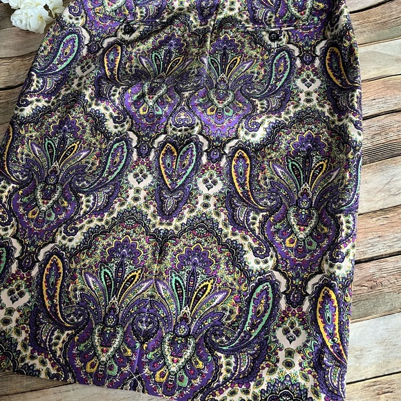 J. Crew No. 2 Pencil Skirt Paisley Print Size 6 - Picture 8 of 14